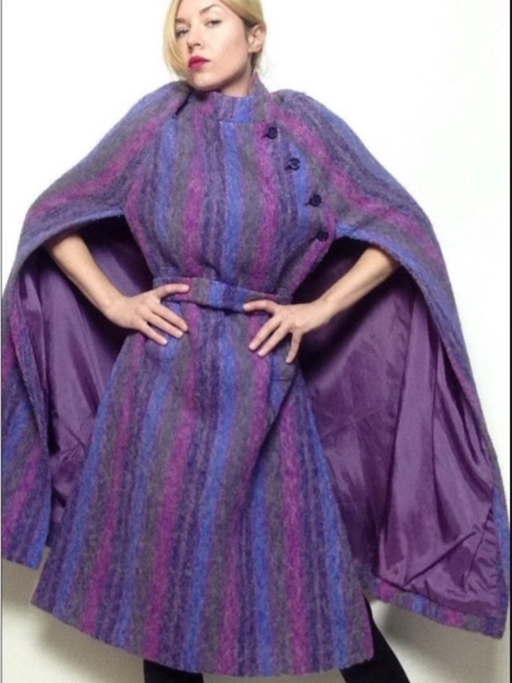 Jimmy Hourihan 1970s Irish Wool & Made in Ireland Cape/Coat RARE FIND Stunning